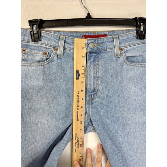 Vintage Levis 519 Low Flare Leg Jeans 13L Jr 35x32 Blue Stretch Light Wash Y2K - Picture 9 of 10